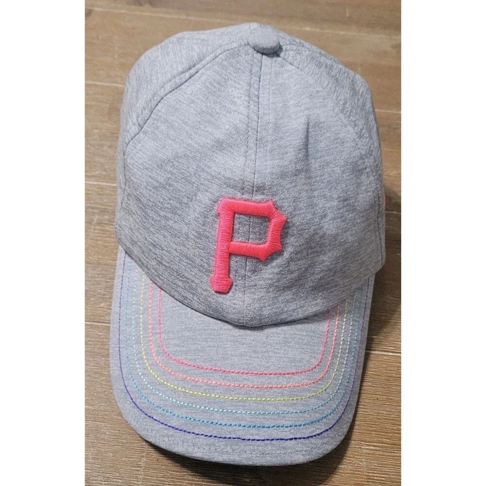 Under Armour Pittsburgh Pirates Girl's Gray Adjustable Hat Cap MLB HeatGear